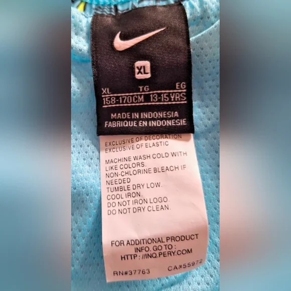 Nike Boys Swim Shorts/Trunks Blue Size XL surf Dinos, sharks, volcanos, swooshes - Picture 7 of 7